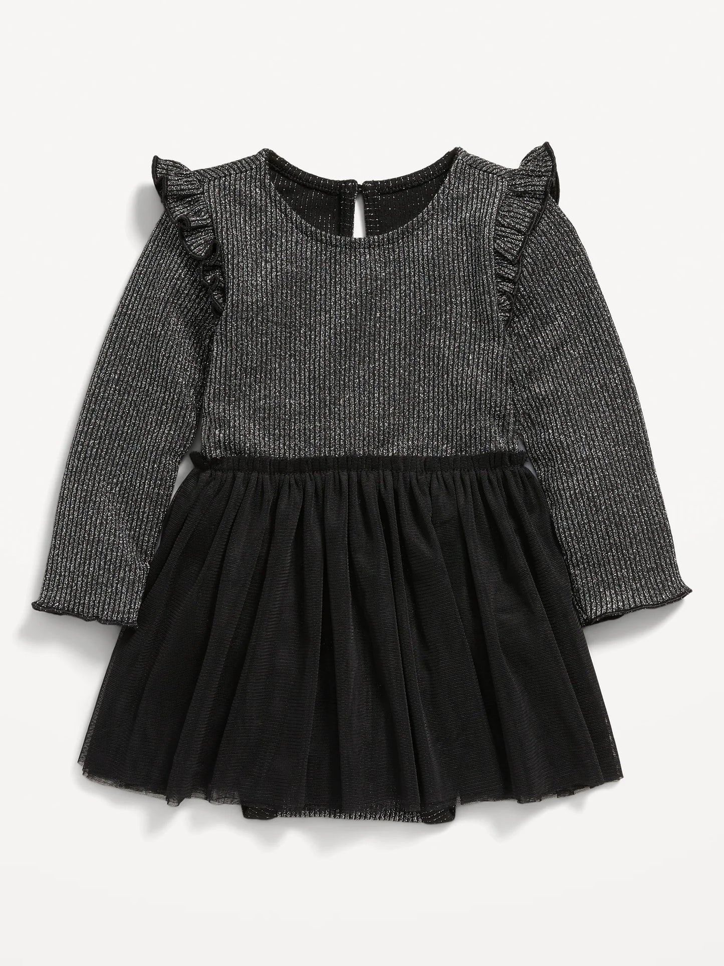 Vestido Old navy bebe niña negro gris