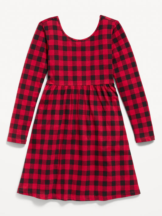 Vestido rojo cuadros Old Navy niña 83348720