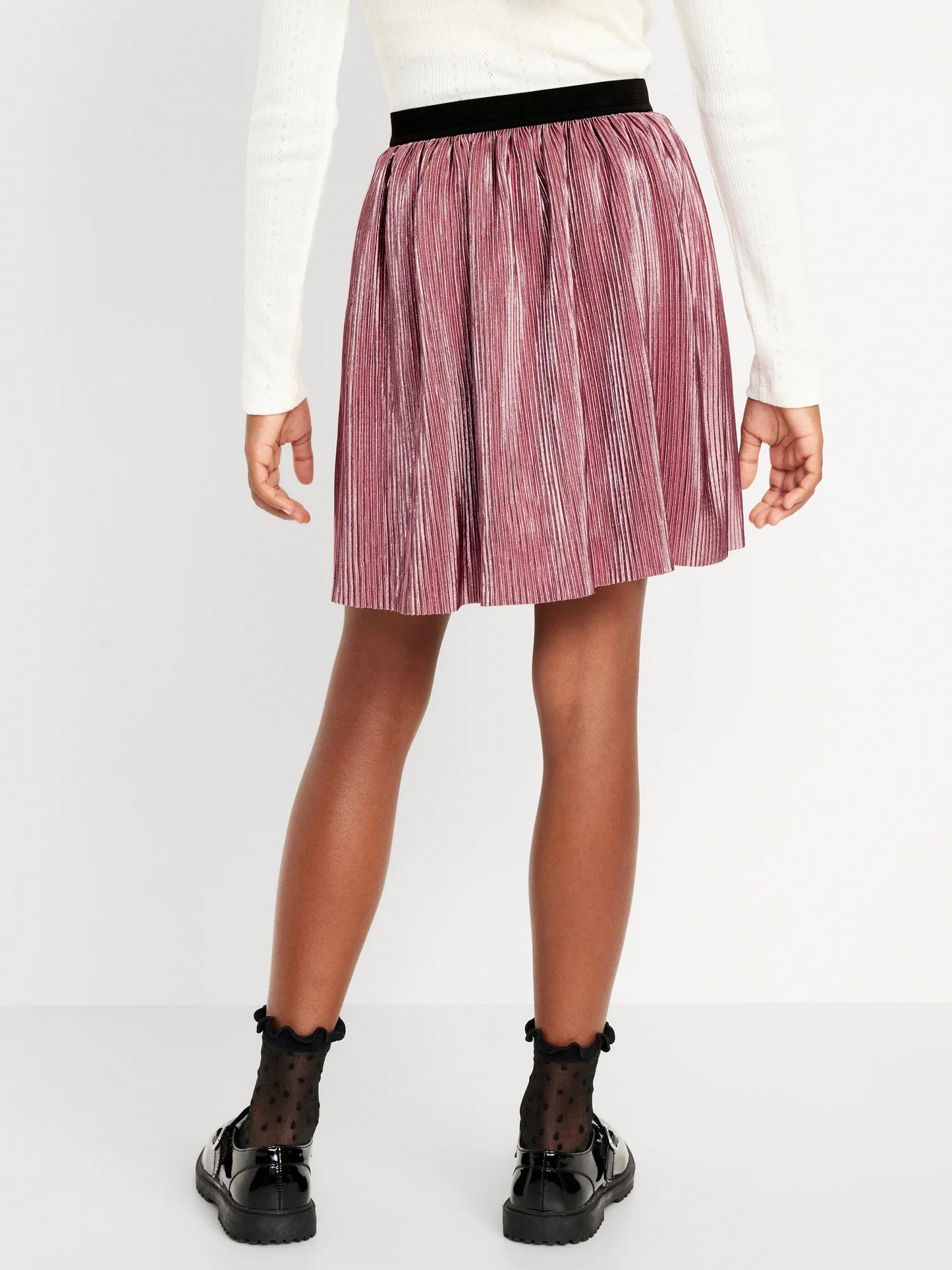 Falda rosada niña Old navy paletones plizada