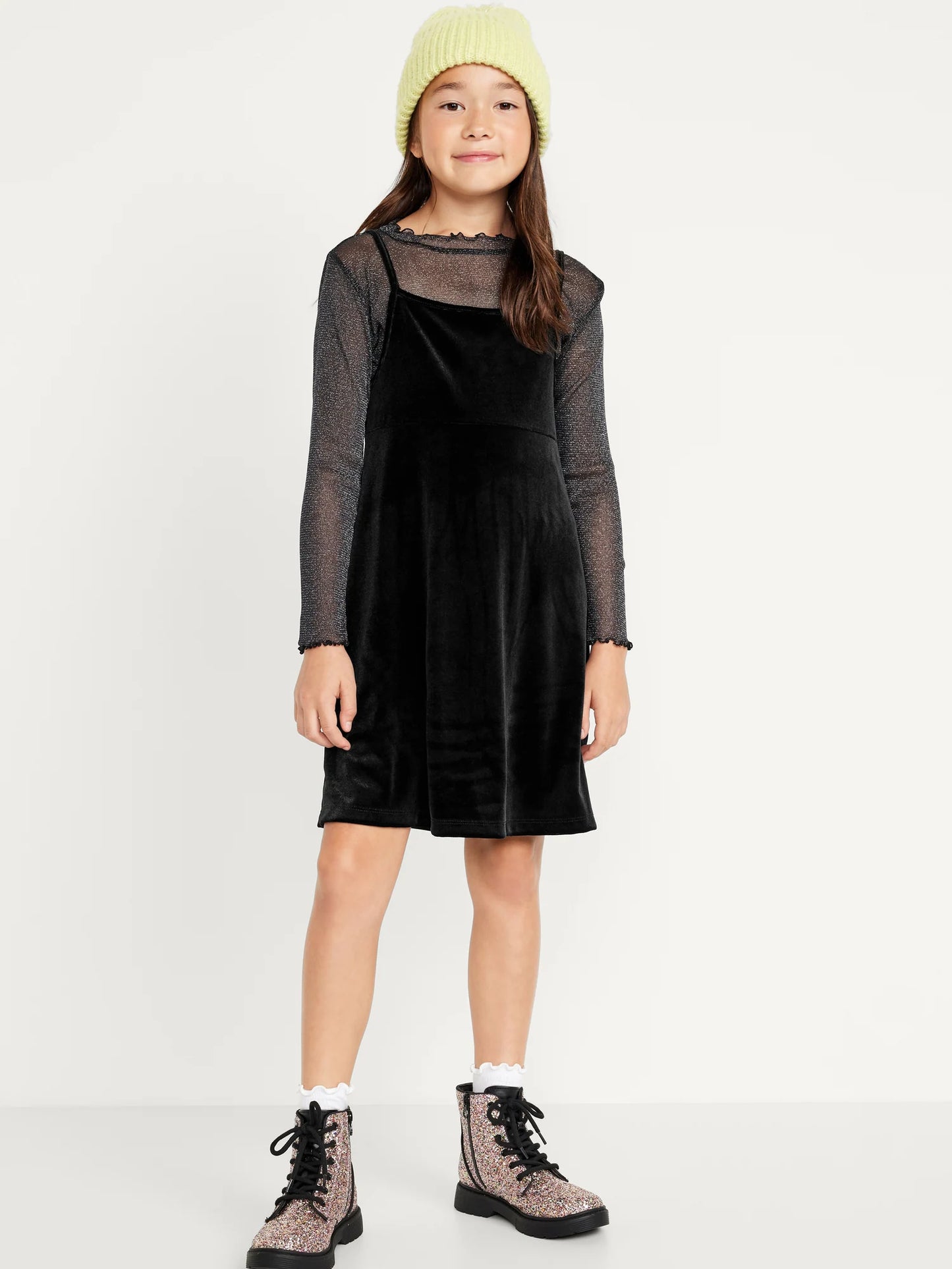 Vestido negro old navy niña