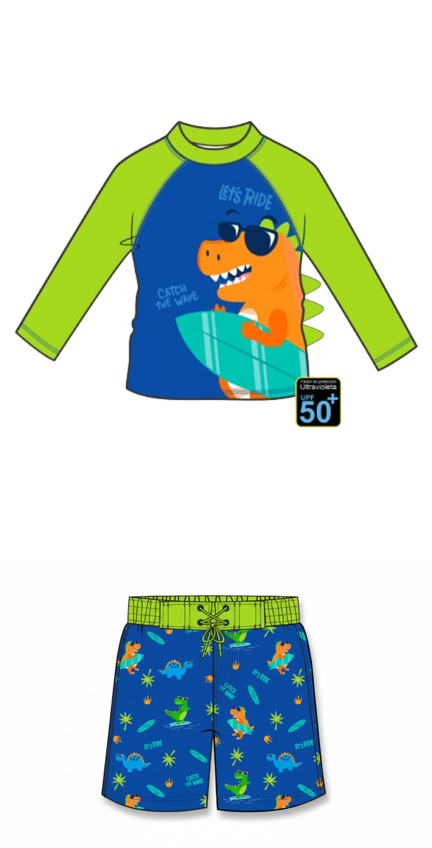 Set conjunto 2 piezas traje de baño niño dinosaurio St Jacks 3230006901-3220005201