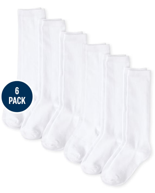 Set 6 calcetines blancos altos Childrens place niña niño unisex 3011329