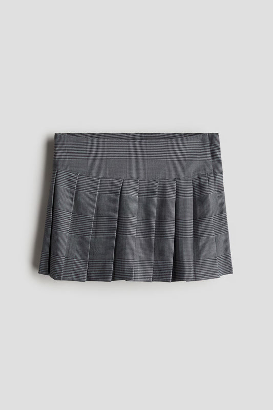Falda gris paletones niña H&M 1231265004