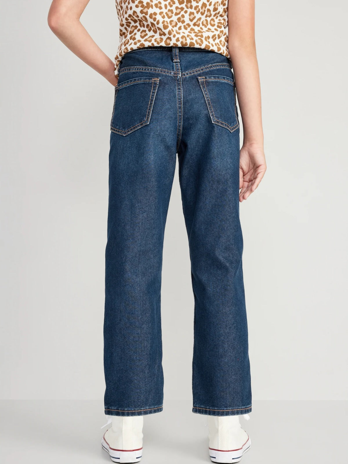 Pantalon Jeans ancho Old navy Niña azul oscuro.753591-00-1