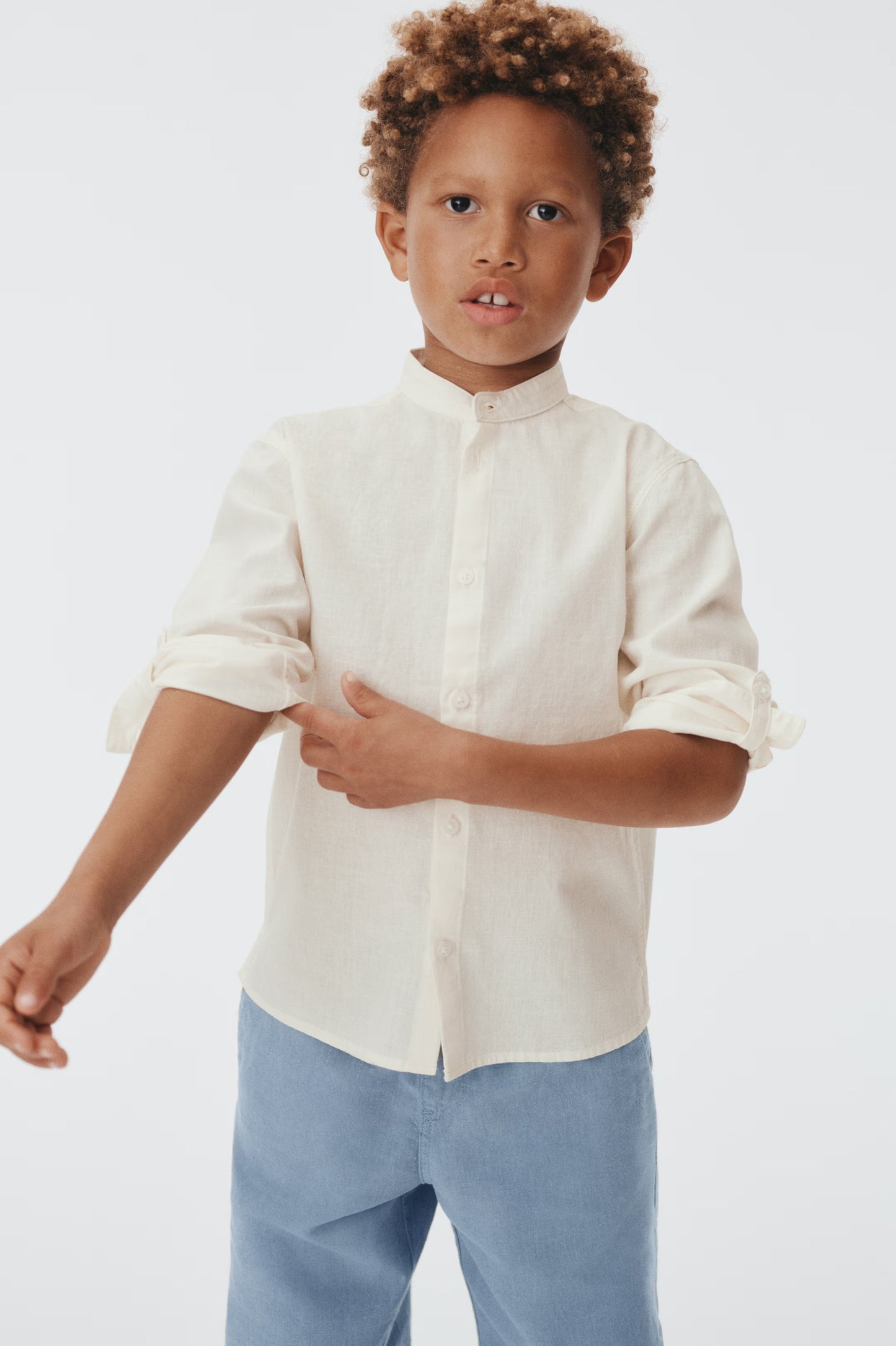 Camisa beige niño formal H&M 1315245002