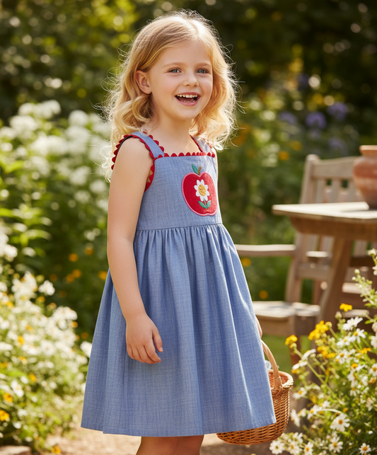 Vestido jeans manzana niña Gymboree