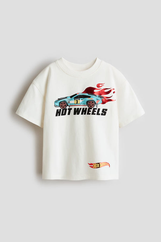 Camisa blanca azul y roja niño Hotwheels H&M 1269368014