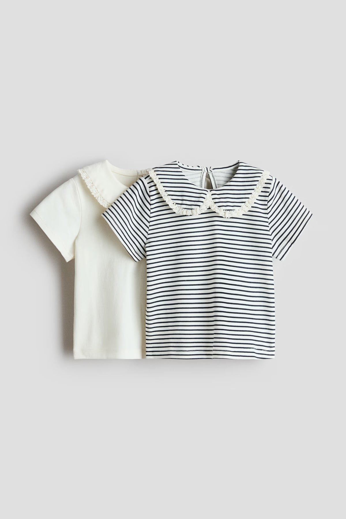 Set 2 camisas blanca azul rayas niña H&M 1315463002 Coello español Peter Pan