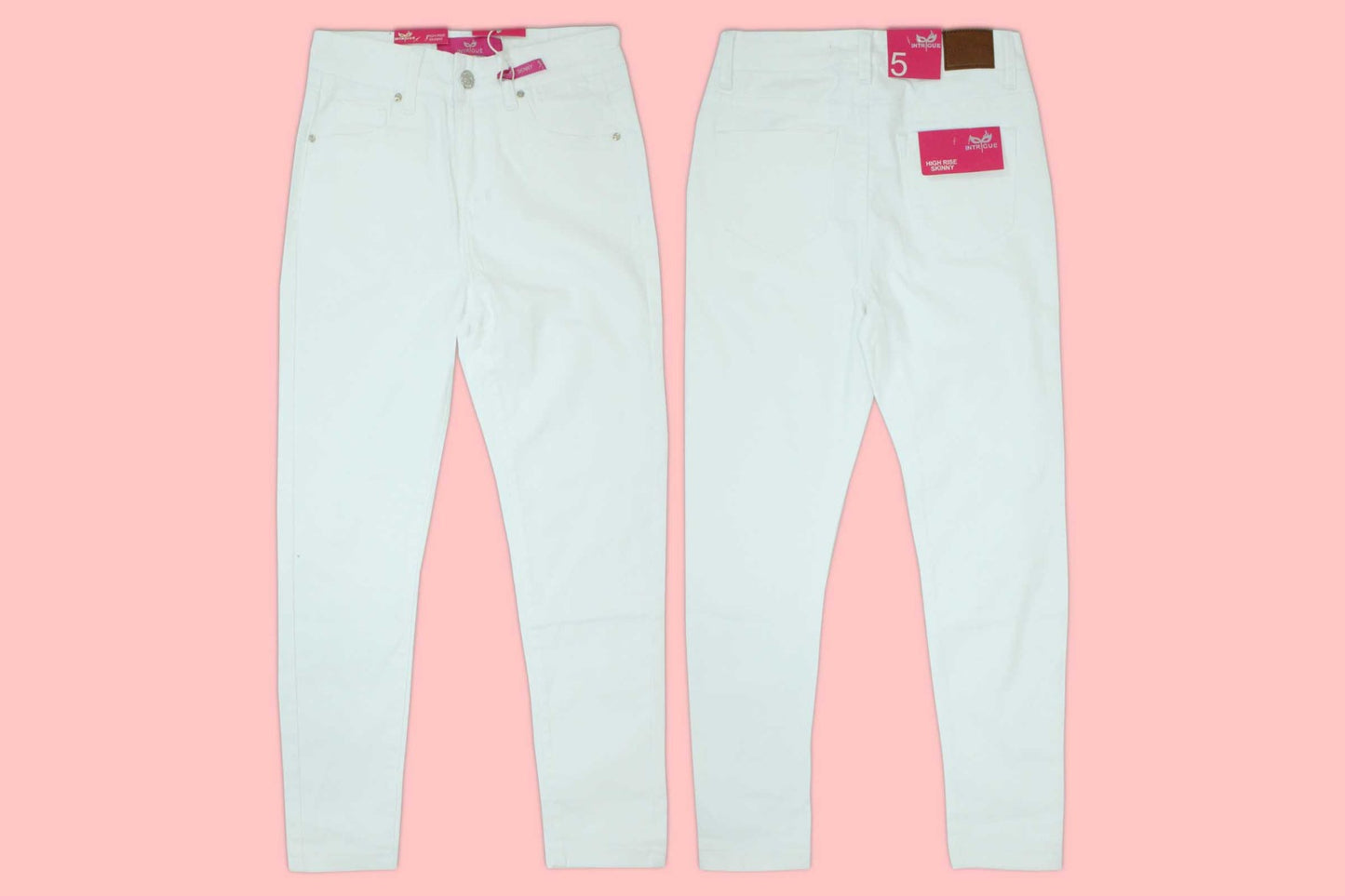 Jeans dana Pantalon blanco tiro alto tallas 3 al 15 Intrigue IN2-1868 690590