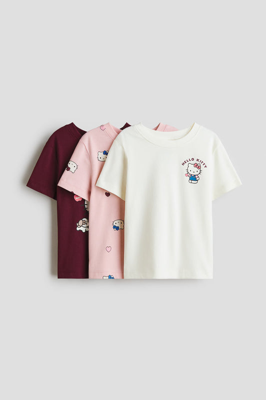 Set 3 camisas roja rosada blanca Hello Kitty niña H&M 0937175115
