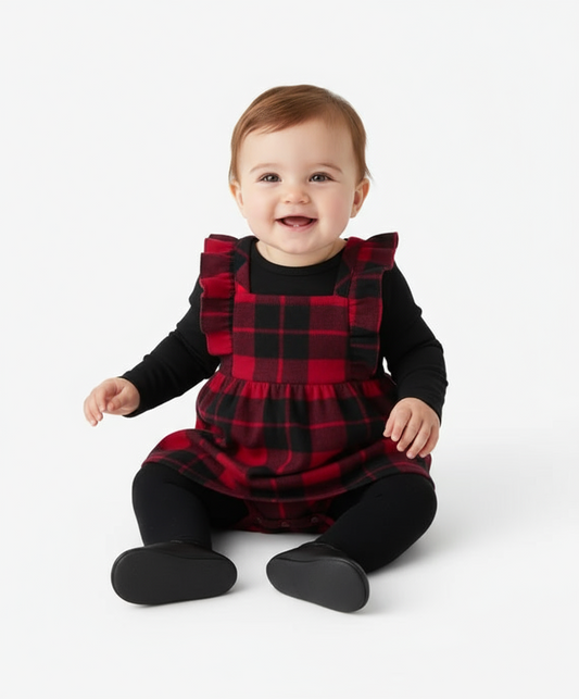 Vestido overall cuadros Children's Place bebe niña  12565488