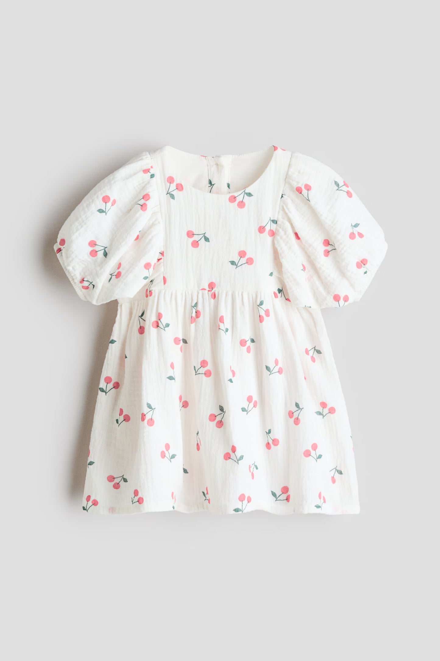 Vestido blanco cereza niña H&M 1199571010009
