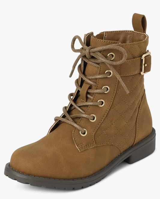 Botas botines burritos café combat Childrens place