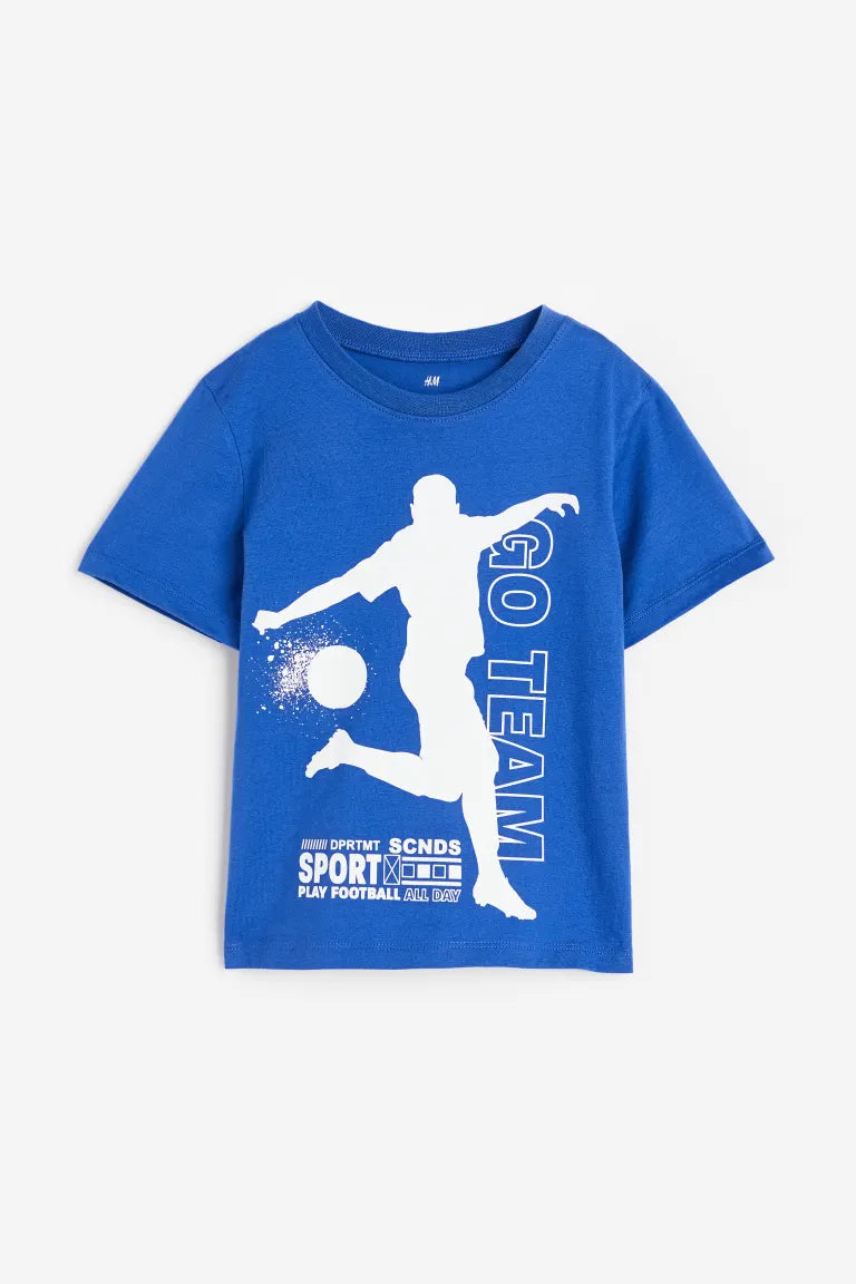 Camisa azul futbol H&M niño