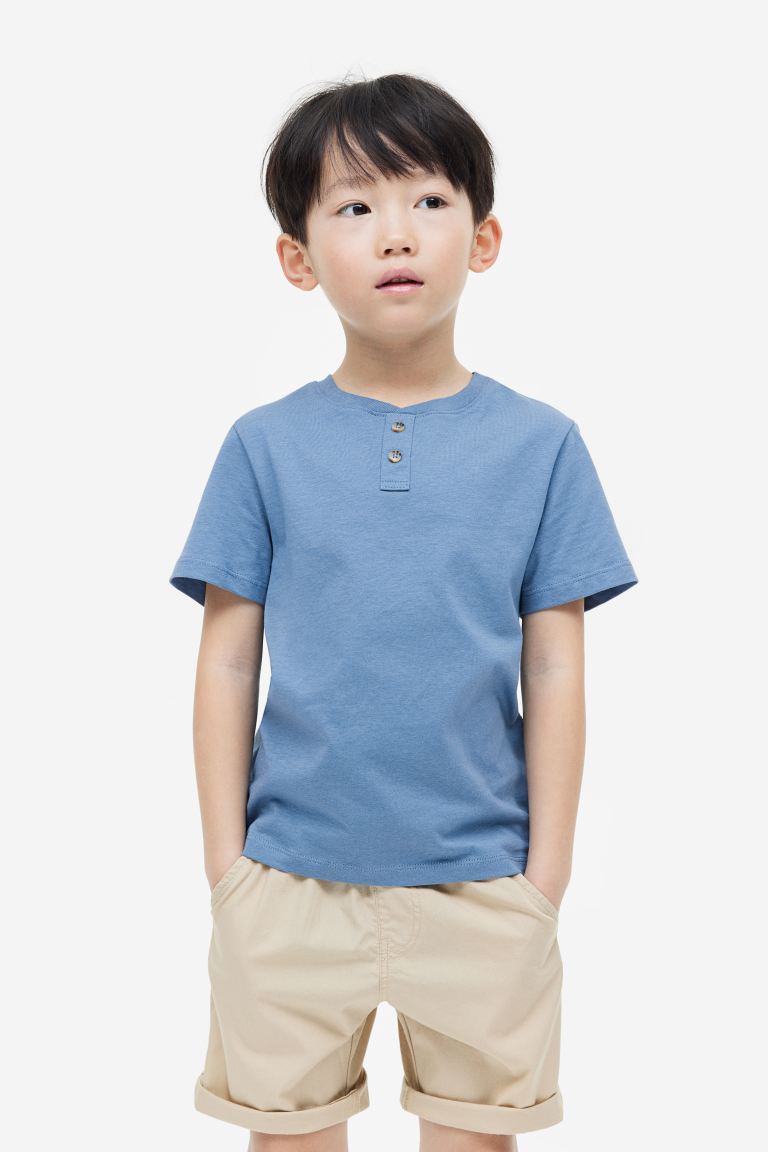 Camisa azul henley H&M niño