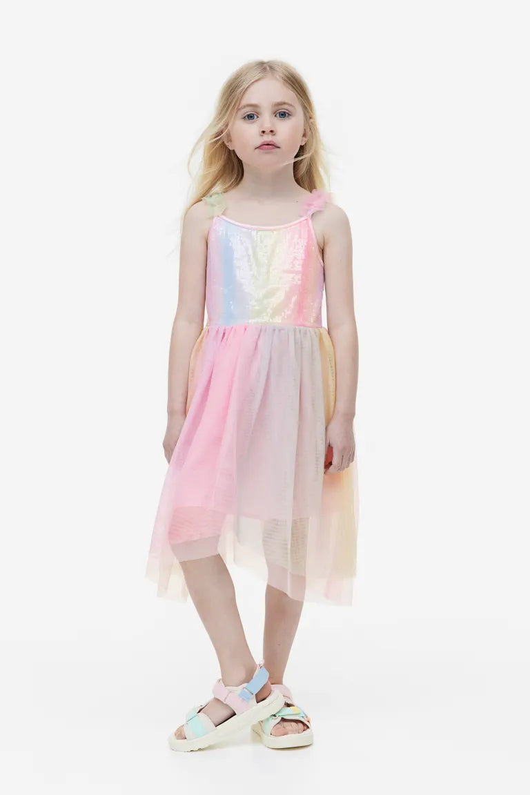 Vestido rosado tutu colores niña H&M  71460592