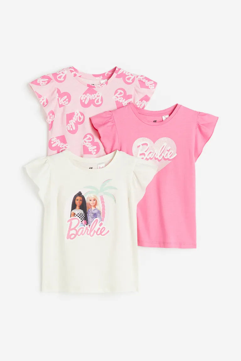 Set 3 camisas niña H&M barbie