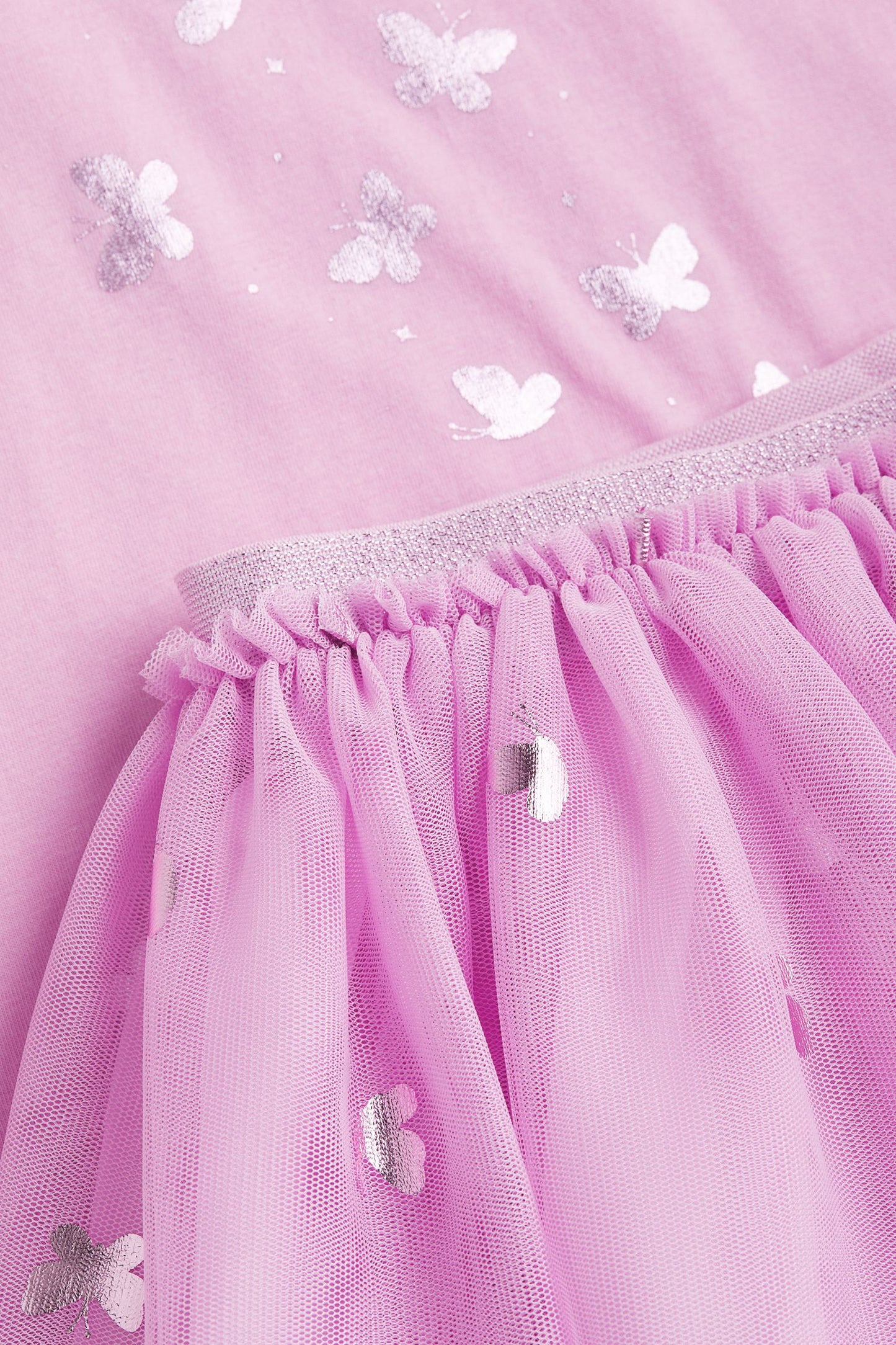 Set 2 piezas mariposas niña H&M falda tutu morado