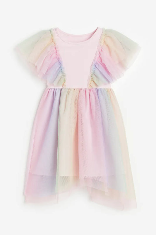 Vestido rosado H&M tutu niña colores ruffle  13384944