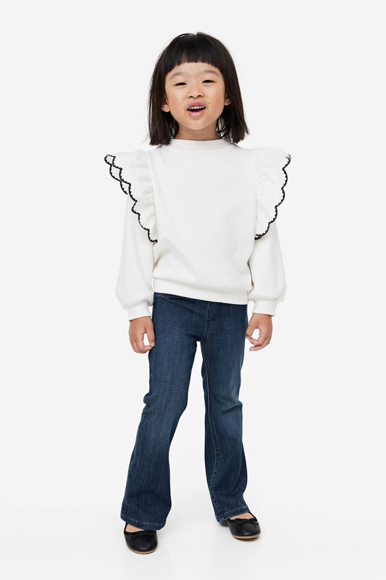 Pantalon Jeans H&M niña acampanado azul oscuro. 1102642
