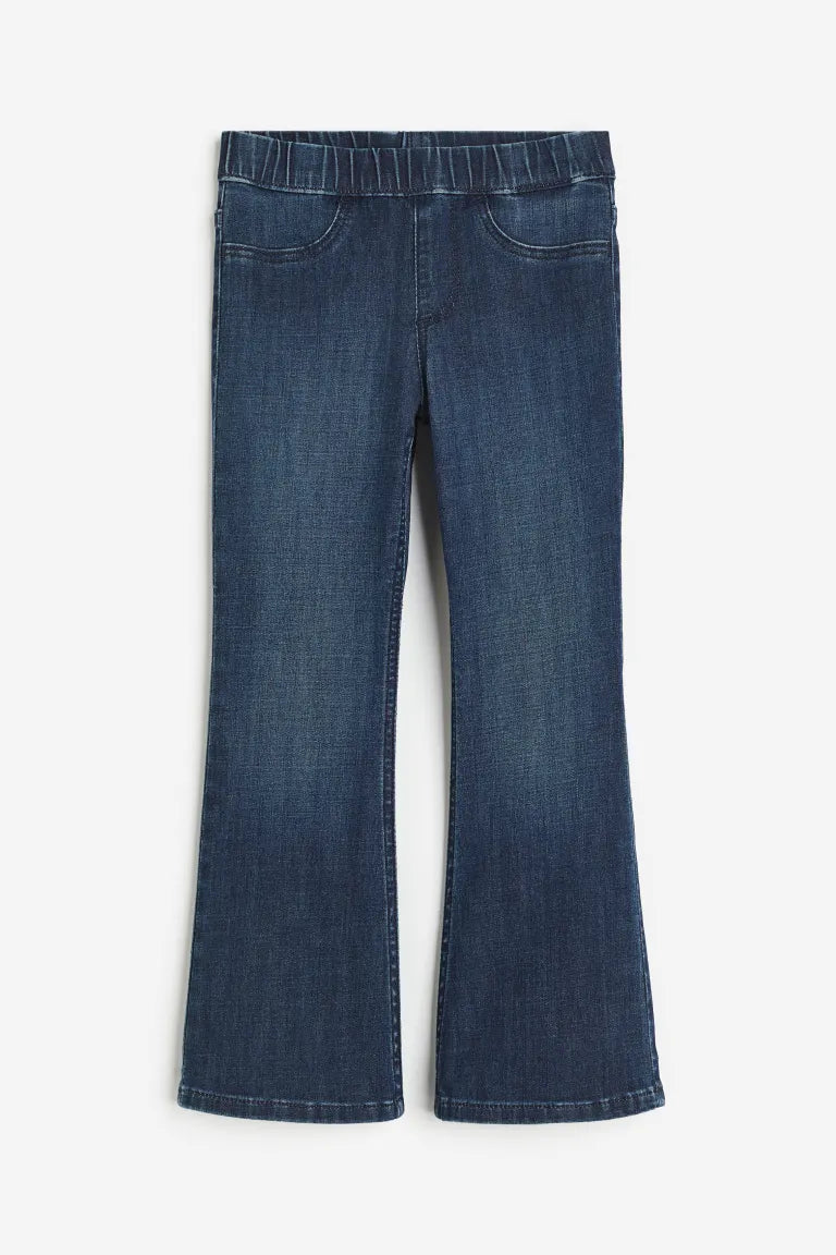 Pantalon Jeans H&M niña acampanado azul oscuro. 1102642