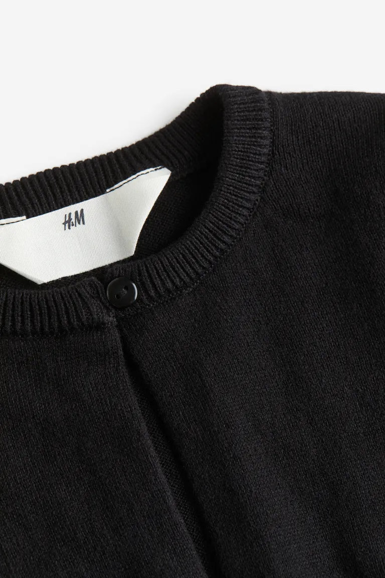 Sueter cardigan negro H&M niña 92497136