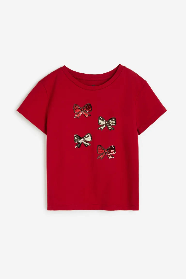 Camisa roja chongos niña H&M