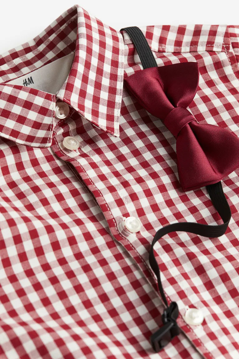 Set 4 piezas formal niño H&M corbatin camisa pantalon
