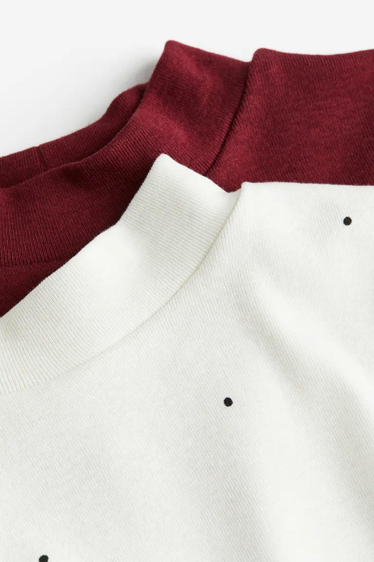 Camisa blanca o roja coello tortuga manga larga H&M niña