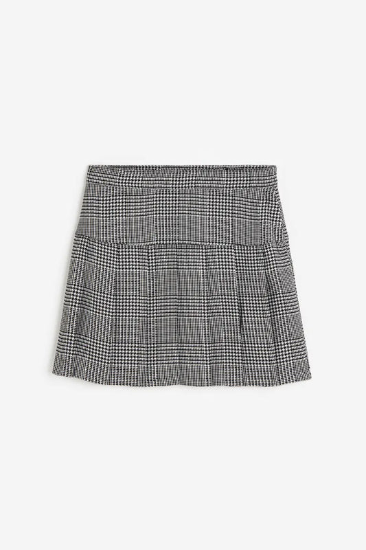 Falda cuadros plizada paletones niña H&M