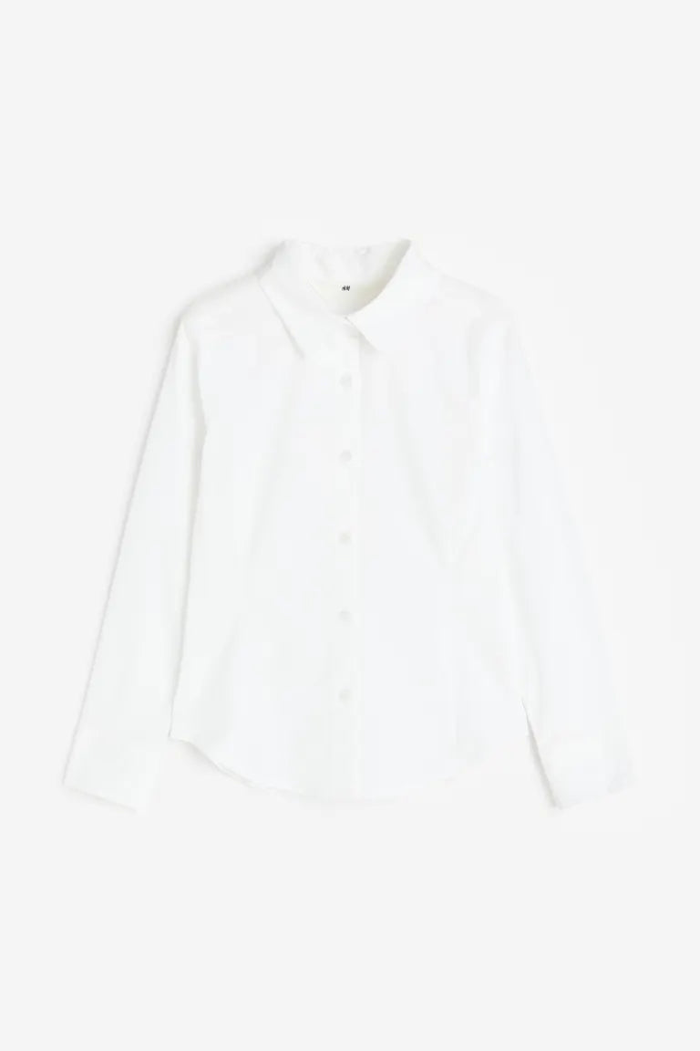 Camisa blanca formal manga larga H&M niña