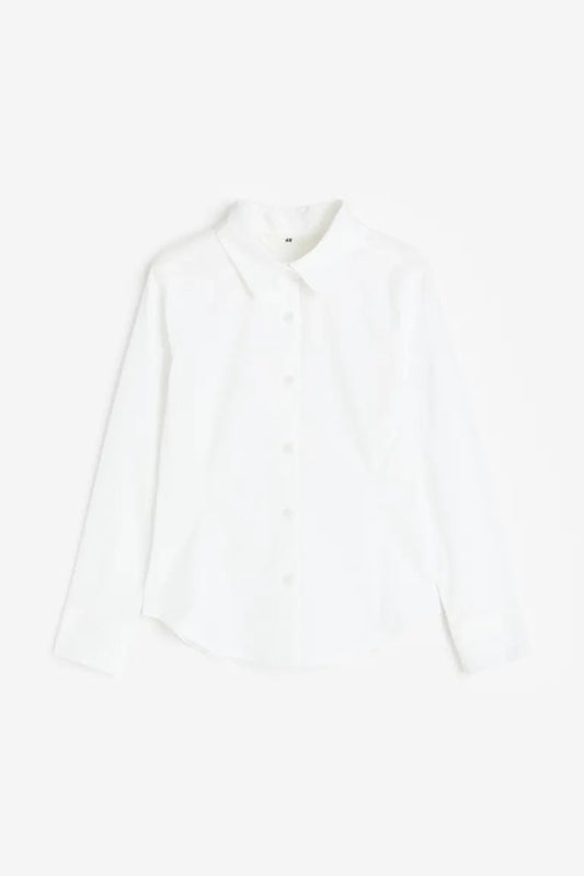 Camisa blanca formal manga larga H&M niña