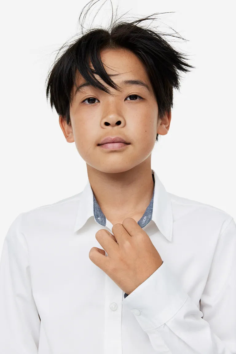 Camisa H&M niño formal blanca