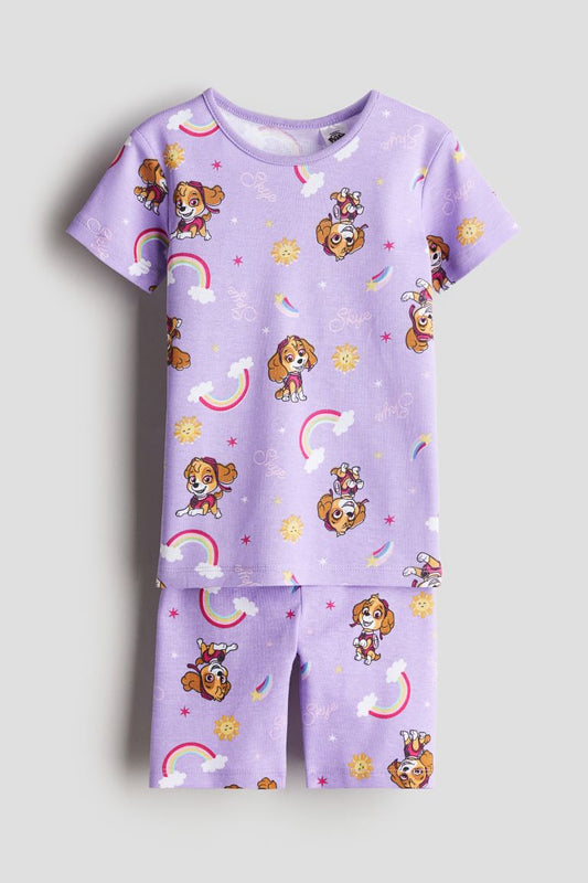 Set 2 piezas morado skye paw patrol H&M niña pijama 84945904