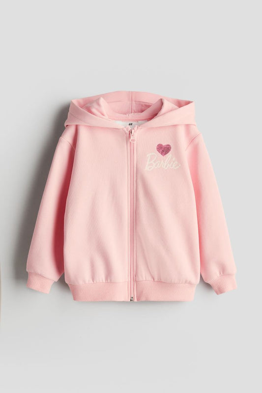 Sueter hoodie rosado barbie H&M niña 30084592