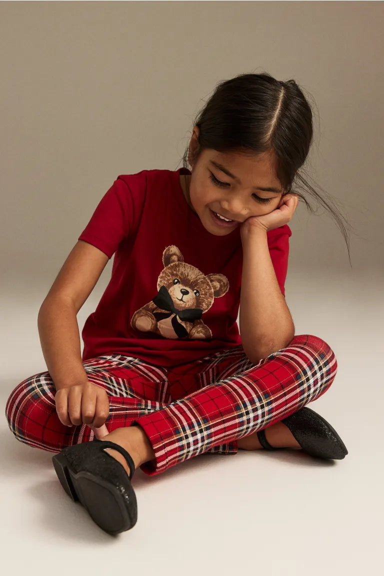 Camisa roja ositos niña H&M