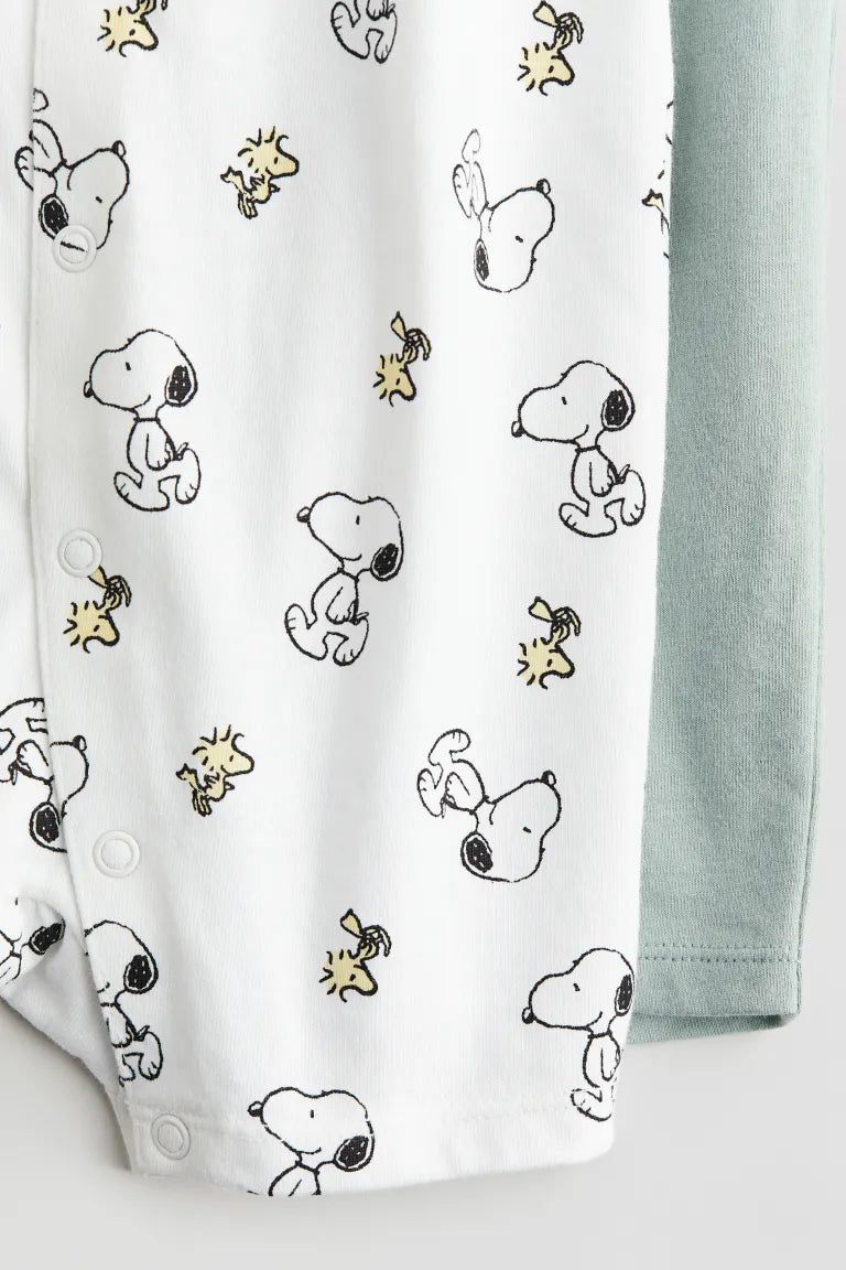 Set 2 piezas mameluco bebe snoopy H&M