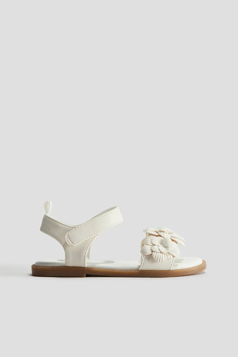 Sandalias H&M niña blancas flores