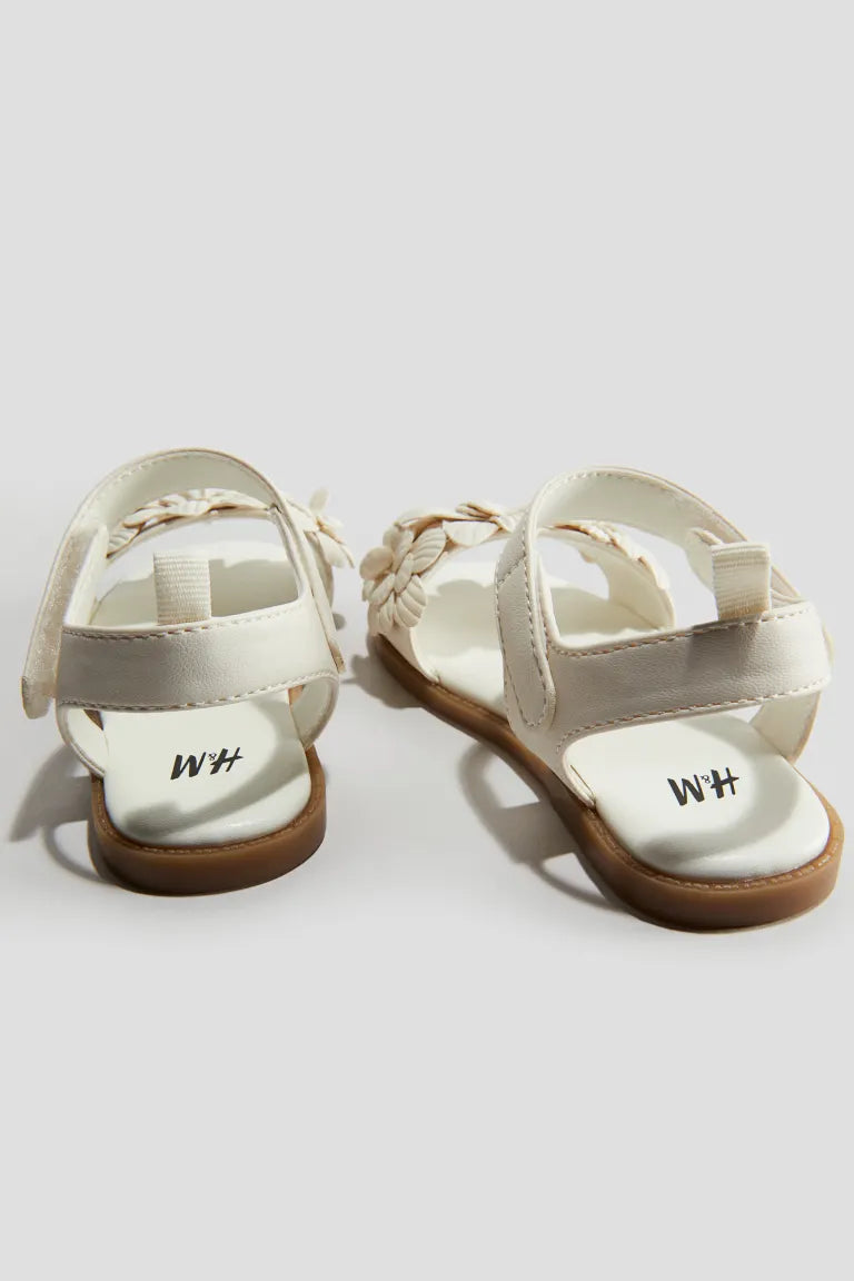 Sandalias H&M niña blancas flores