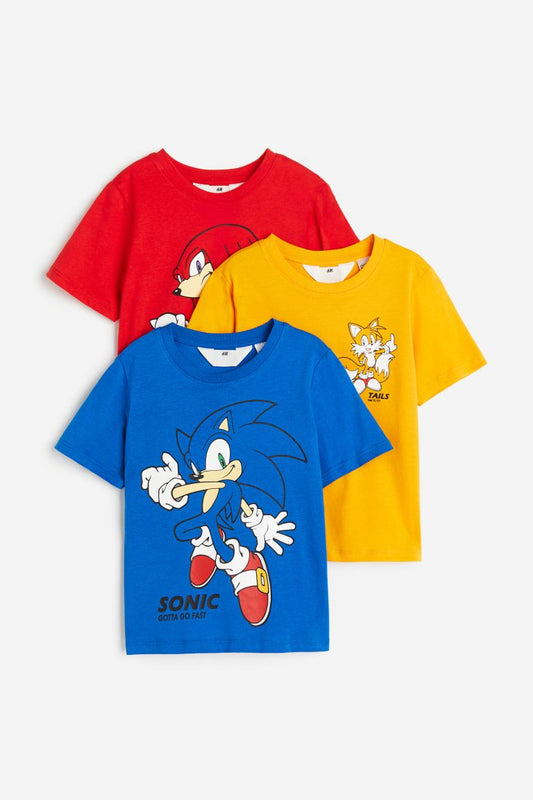 Set 3 Camisas H&M Sonic niño