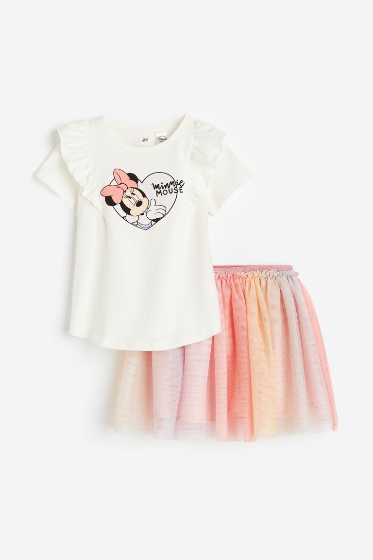 Set falda tutu camisa niña H&M minnie disney 73409008