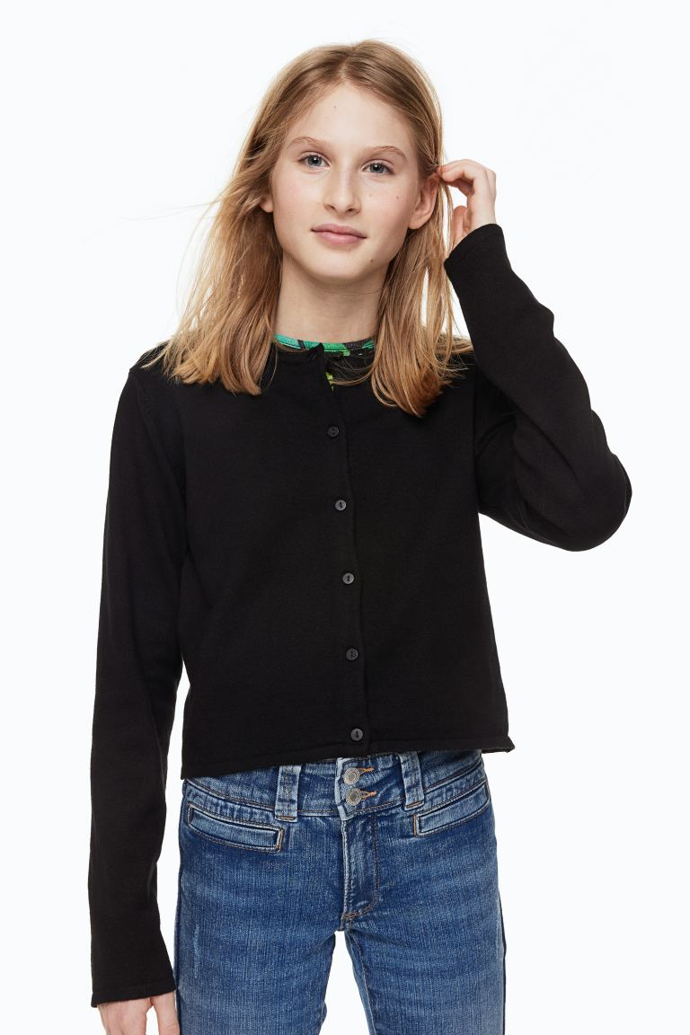 Sueter cardigan negro H&M niña