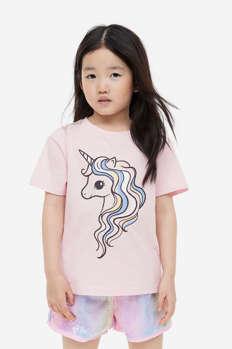 Camisa rosada unicornio niña H&M