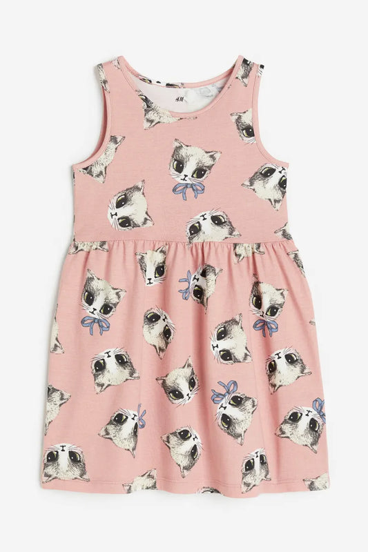 Vestido rosado gatito gato H&M niña