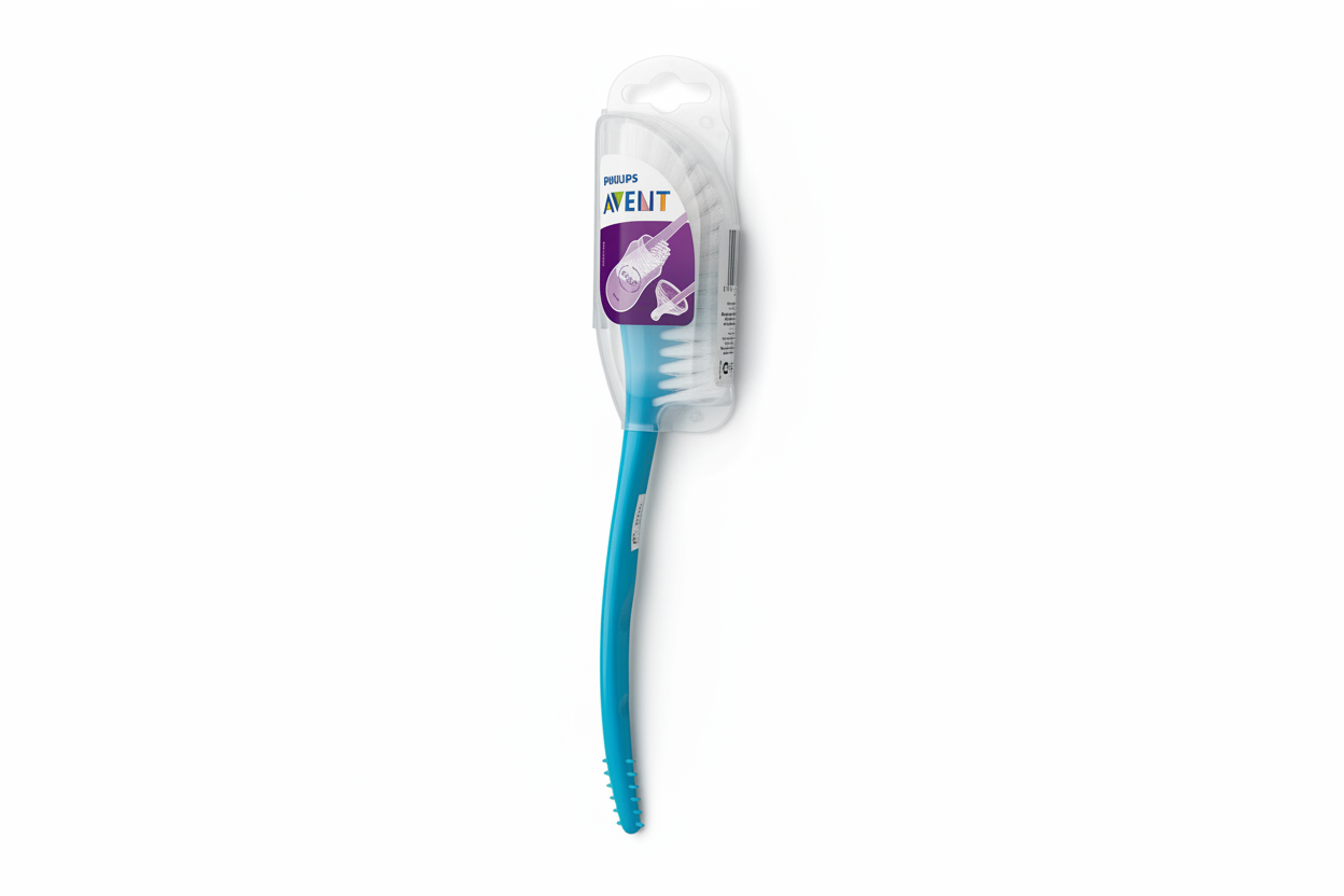 Cepillo para biberon pepe avent azul bebe niño