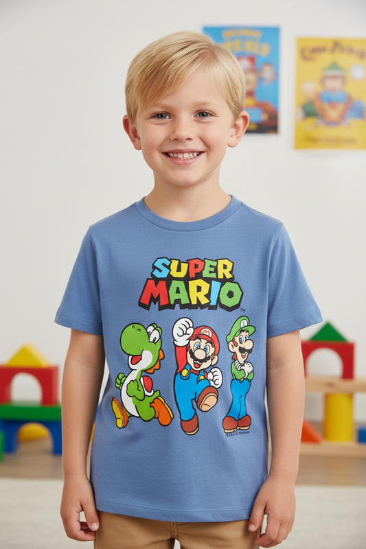 Camisa azul Mario Bross old Navy niño