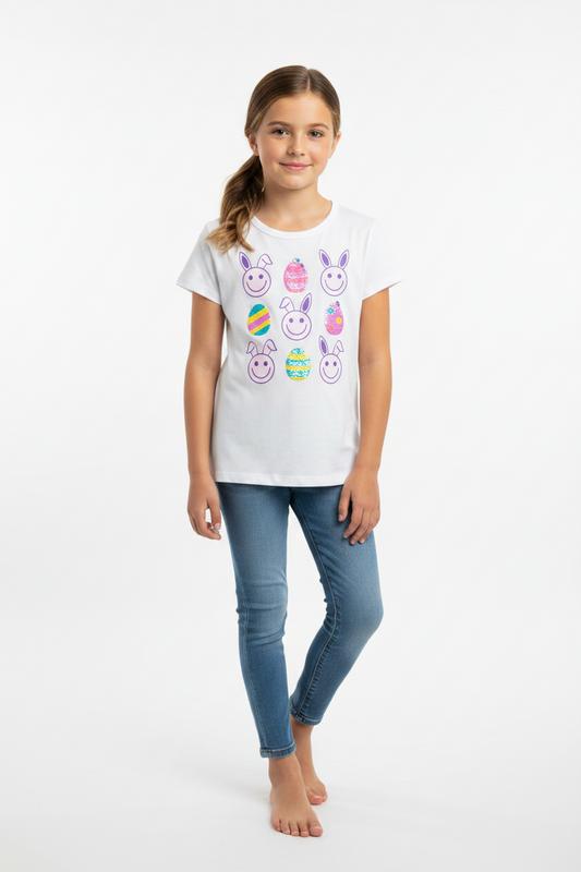 Camisa blanca conejo Childrens Place niña promo 3x1000