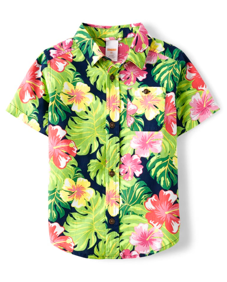 Camisa tropical niño best sale
