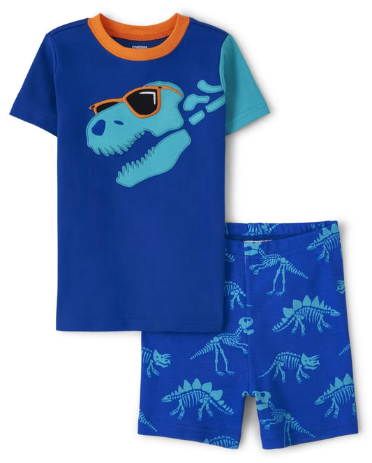 Set 2 piezas Pijama Gymboree azul dinosaurio 22682352