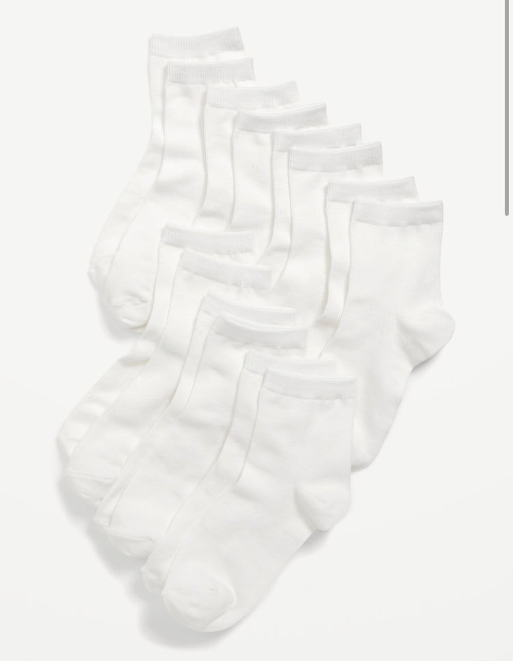Set 7 pares Calcetines blancos Old Navy unisex niña niño